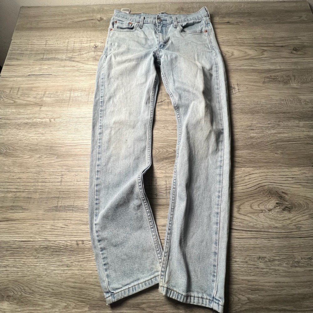 Levi's 510 Skinny Jeans Mens 31x29 Light Wash Blue‎ Denim Stretch Tapered Pants